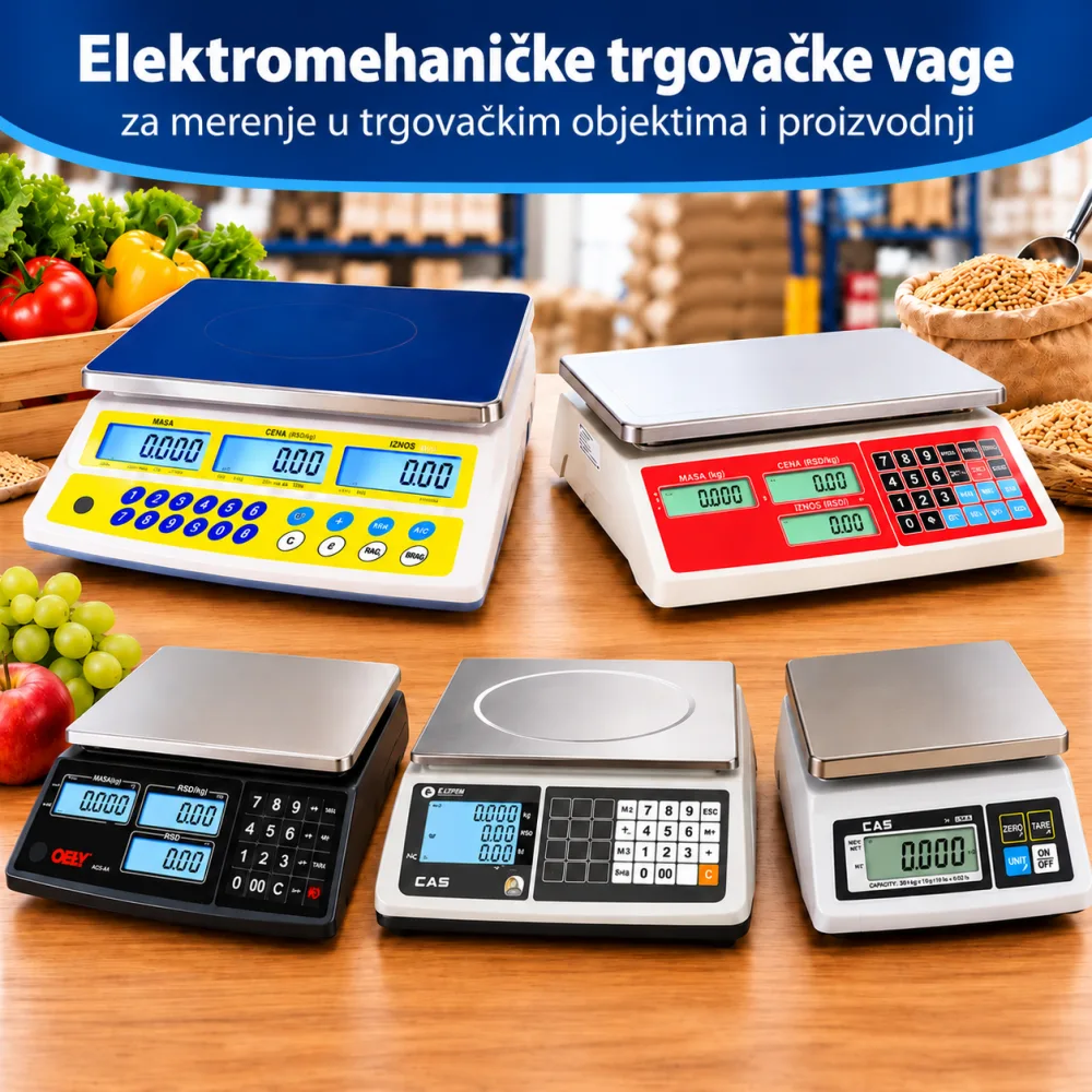 Elektromehaničke trgovačke vage za prodaju – VAGAR-ZAS